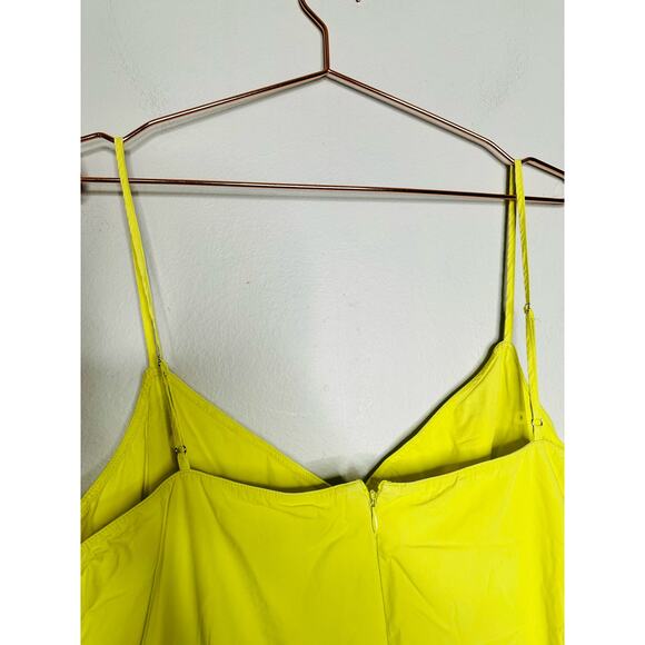JASON WU Collective Yellow Cotton V-Neck Drawstring Waist Midi Dress size 14 - Picture 13 of 16